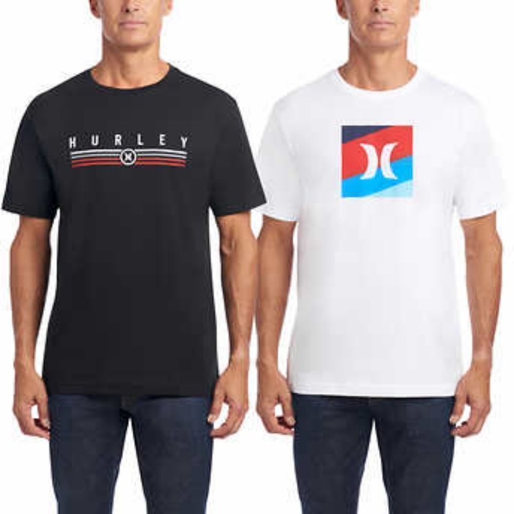 Hurley Men’s Graphic Tee, 2-Pack